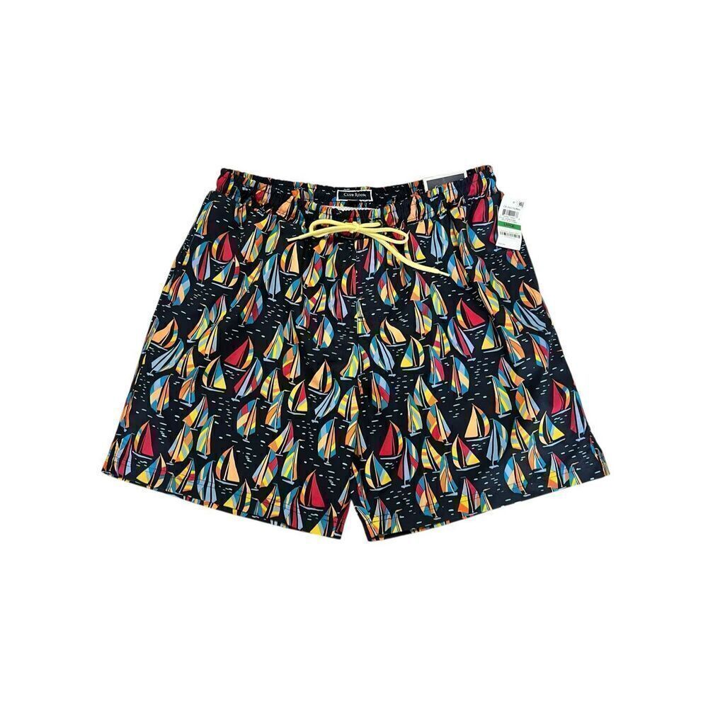 Club room Large Swim Shorts Beach Surf navy Multicolour Sail Boats vacation